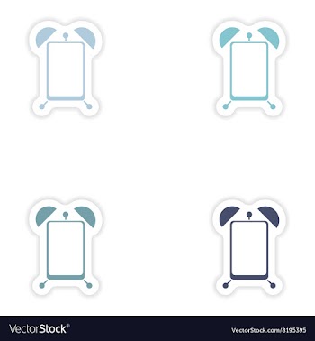Set paper sticker on white background Mobile Phone vector image