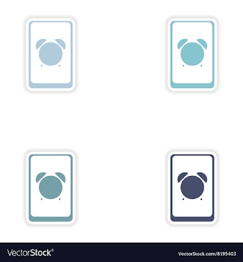 Set paper sticker on white background Mobile Phone vector image