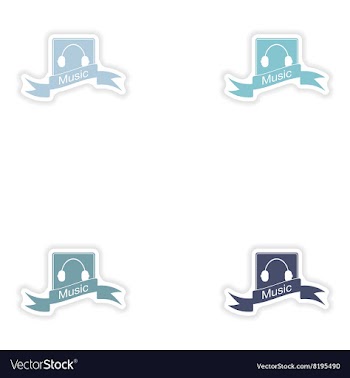 Set paper sticker on white background mobile phone vector image