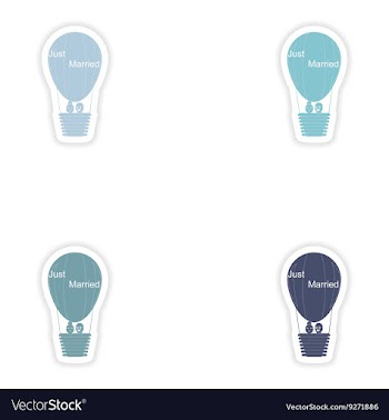 Set paper stickers on white background air balloon vector image