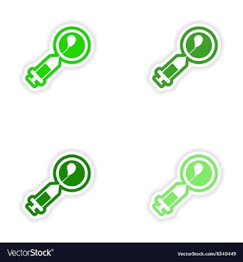 Set paper stickers on white background artificial vector image
