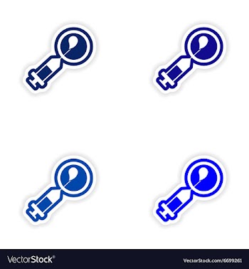 Set paper stickers on white background artificial vector image