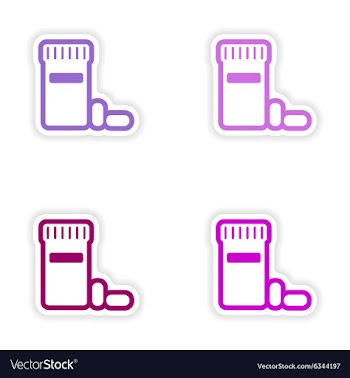 Set paper stickers on white background bottle of vector image