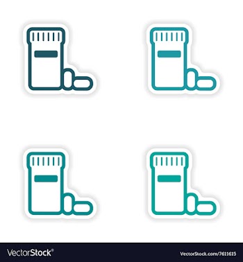 Set paper stickers on white background bottle of vector image