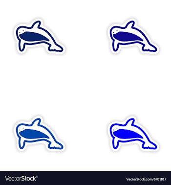 Set paper stickers on white background killer vector image