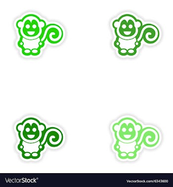 Set paper stickers on white background little vector image