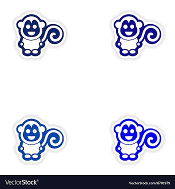 Set paper stickers on white background little vector image