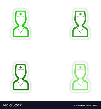 Set paper stickers on white background medical vector image