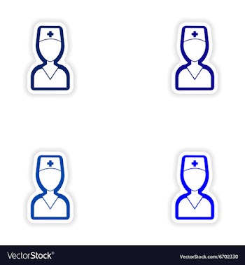 Set paper stickers on white background medical vector image