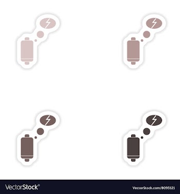 Set paper stickers on white background mobile vector image