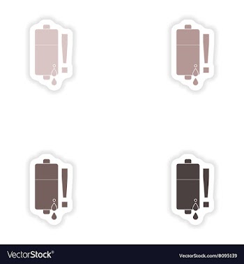 Set paper stickers on white background mobile vector image