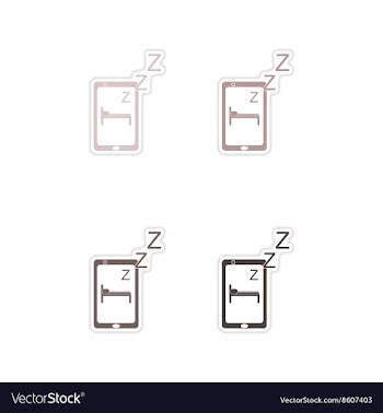 Set paper stickers on white background mobile vector image