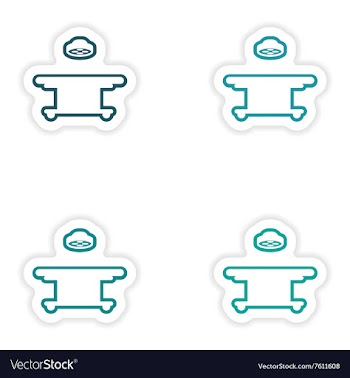 Set paper stickers on white background operating vector image