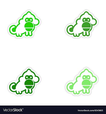 Set paper stickers on white background small vector image