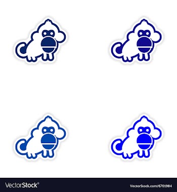 Set paper stickers on white background small vector image