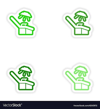 Set paper stickers on white background vector image