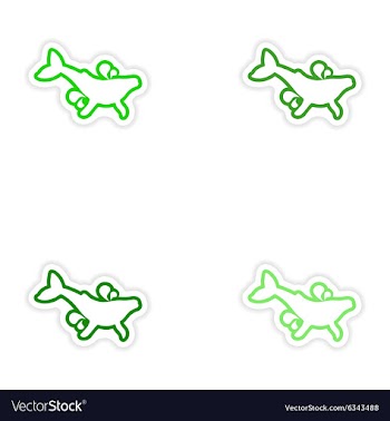 Set paper stickers on white background whale with vector image