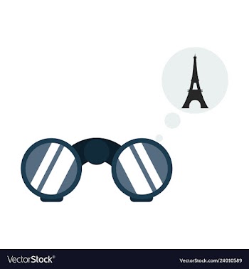 Set paris with hand drawn eiffel tower and eye vector image