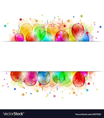  					Set party balloons confetti with space for text vector image														