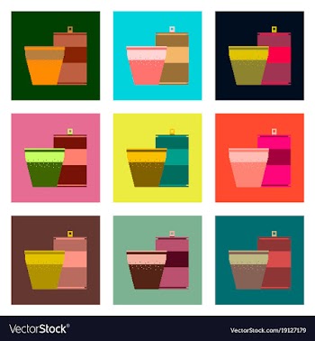 Set pixel icons can of soda and glass vector image