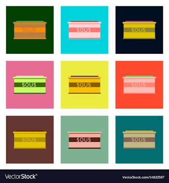 Set pixel icons sauce vector image