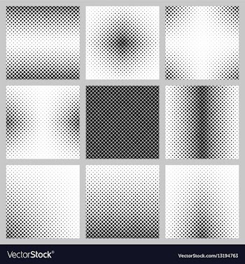 Set rounded square pattern designs vector image