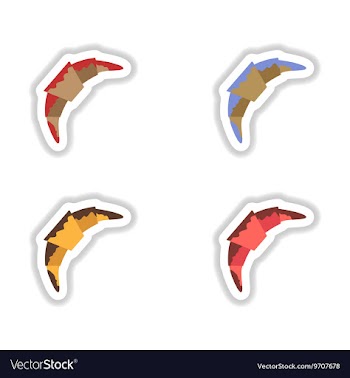 Set stylish paper stickers croissant in the glaze vector image
