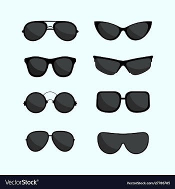 Set sunglasses movember no shave month vector image
