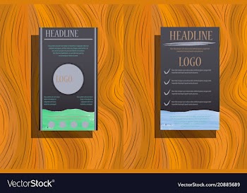 Set technology annual report brochure flyer vector image