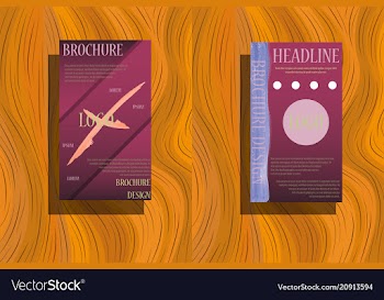 Set technology annual report brochure flyer vector image