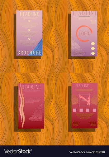 Set technology annual report brochure flyer vector image