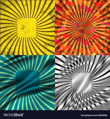 Set Vintage Colored Rays background EPS10 vector image