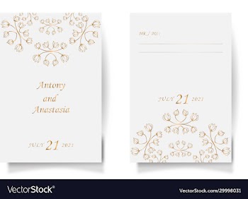 set wedding card flyer pages ornament concept