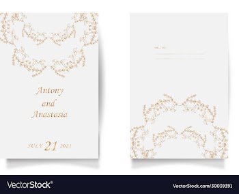 set wedding card flyer pages ornament concept