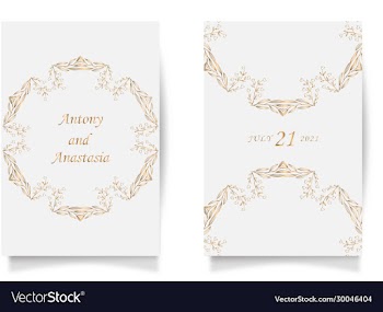 set wedding card flyer pages ornament concept