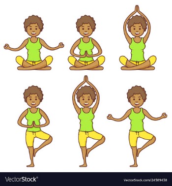 Set with beautiful cartoon woman vector image