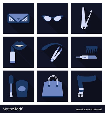 Set with icons on theme of shopping and clothes vector image