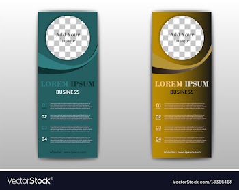 Sets of advertisement flyer design elements eps10 vector image