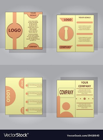 Sets of modern light business card template for vector image