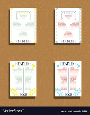 Sets of modern light business card template for vector image