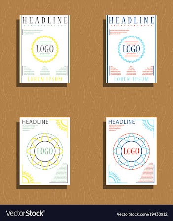 Sets of modern light business card template for vector image