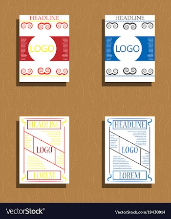 Sets of modern light business card template for vector image