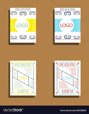 Sets of modern light business card template for vector image