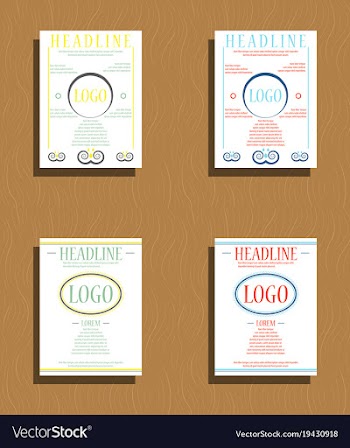 Sets of modern light business card template for vector image