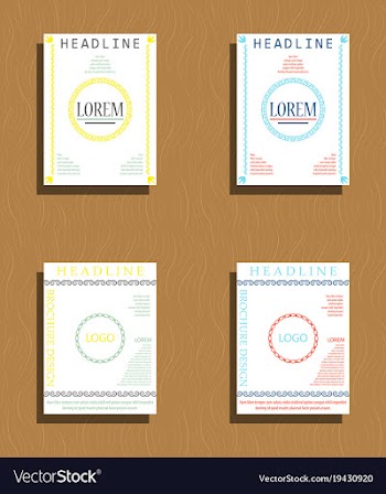Sets of modern light business card template for vector image
