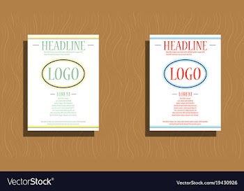 Sets of modern light business card template for vector image