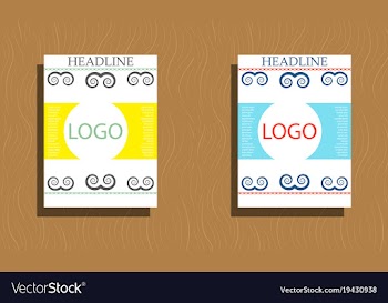 Sets of modern light business card template for vector image