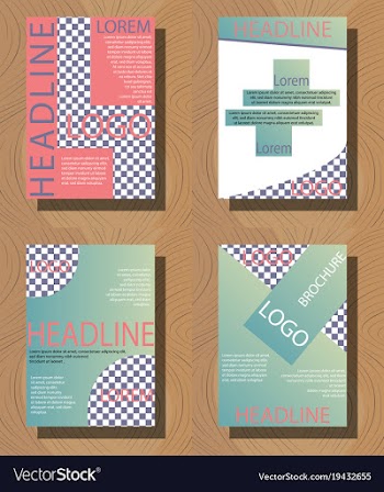Sets of modern light business card template for vector image