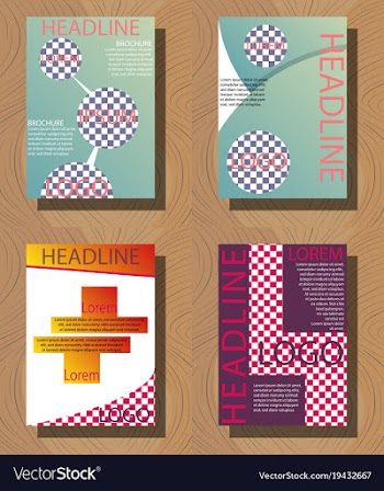 Sets of modern light business card template for vector image