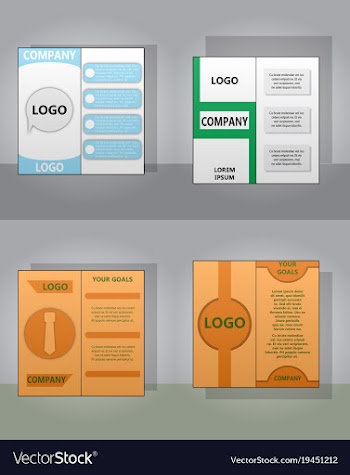 Sets of modern light business card template for vector image